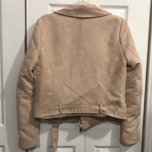 LC LAUREN CONRAD pink/tan suede jacket - Picture 4 of 4